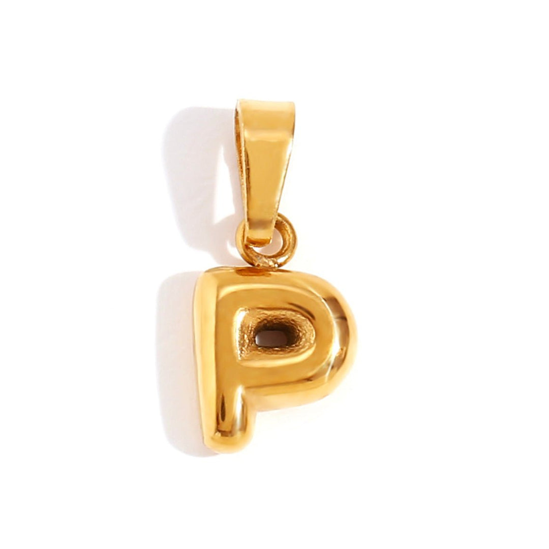 Collana sofisticata con lettera a bolle