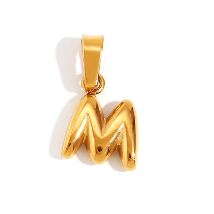Collana sofisticata con lettera a bolle