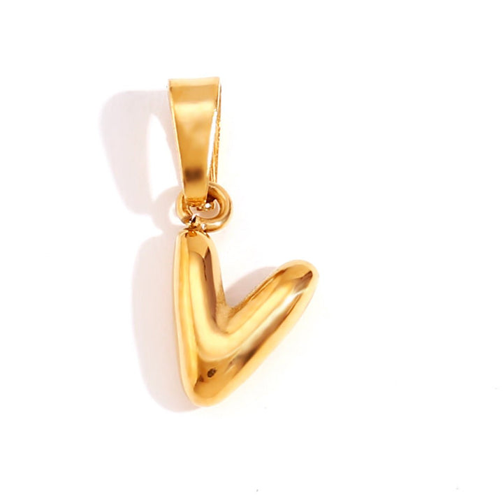 Collana sofisticata con lettera a bolle