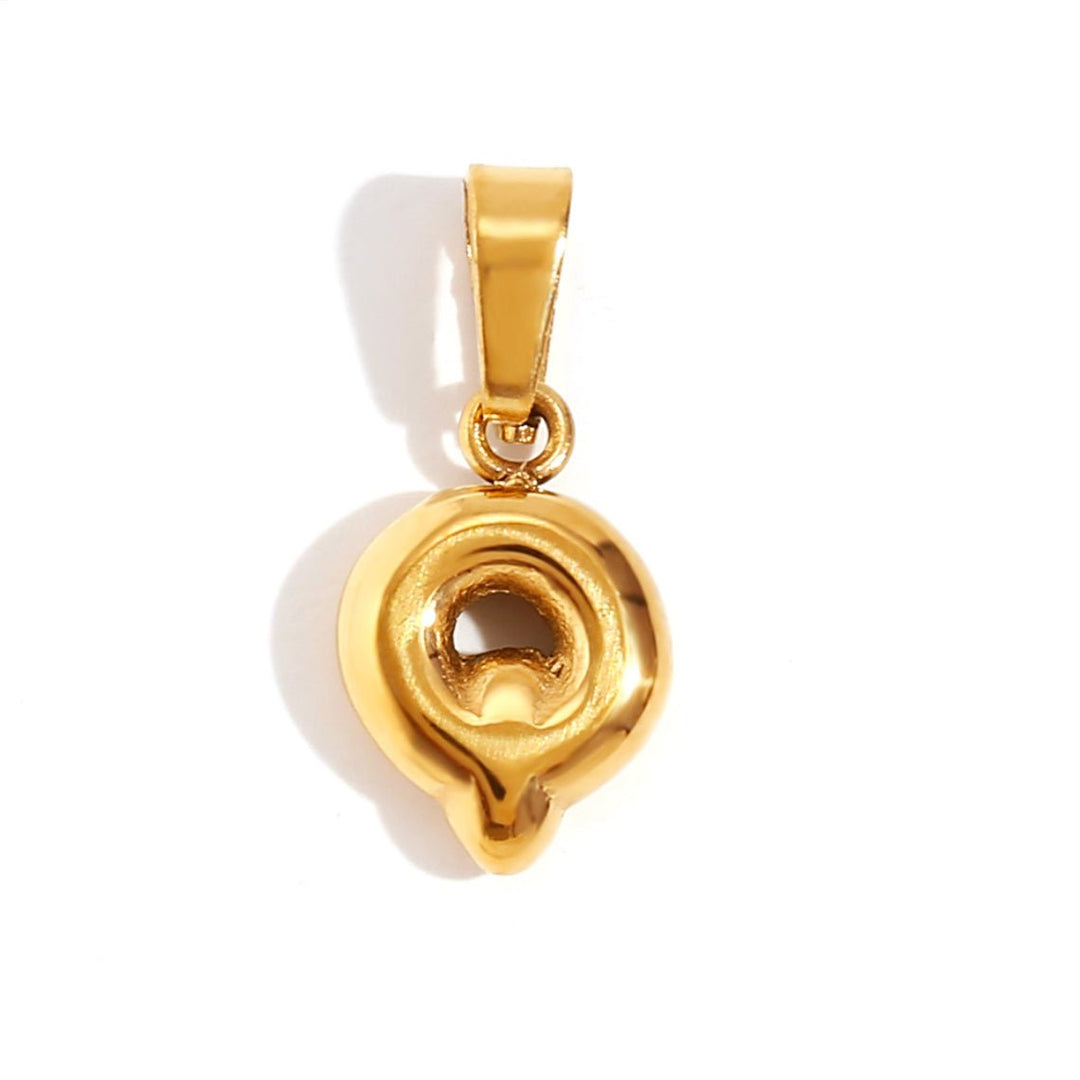 Collana sofisticata con lettera a bolle