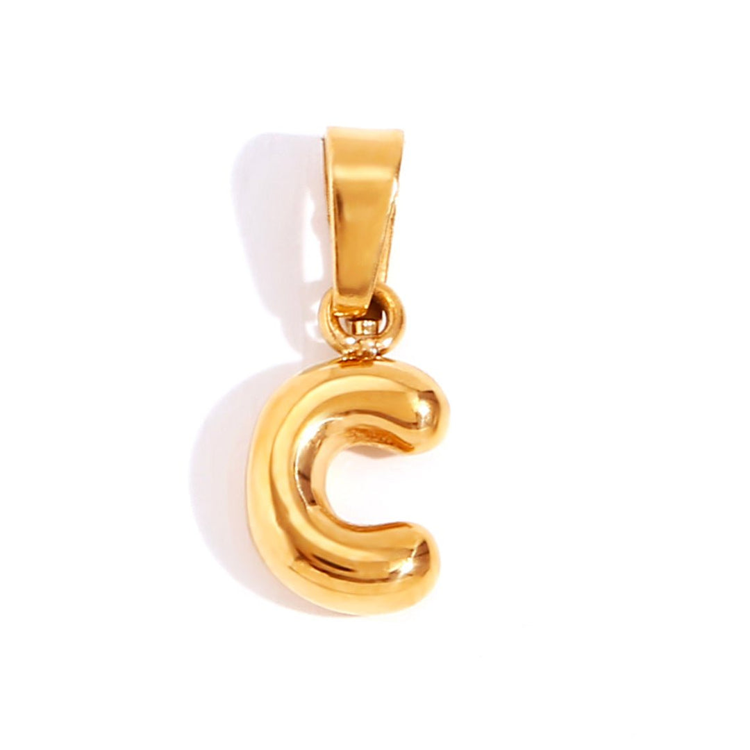 Collana sofisticata con lettera a bolle