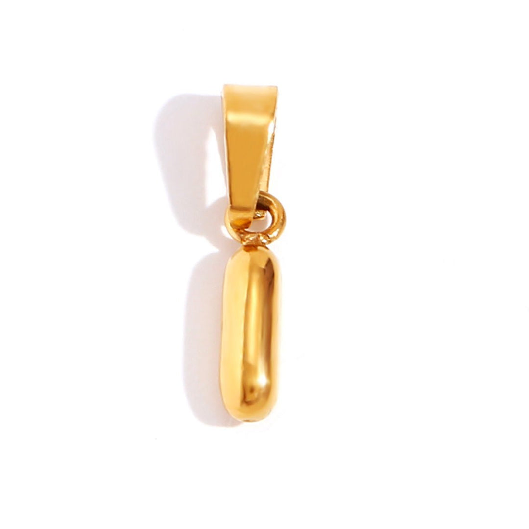 Collana sofisticata con lettera a bolle