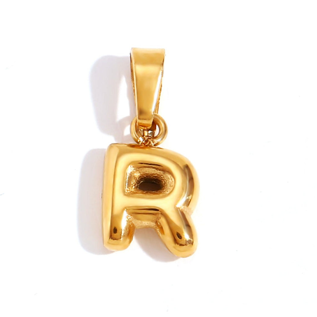 Collana sofisticata con lettera a bolle