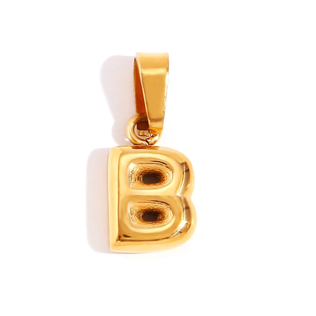Collana sofisticata con lettera a bolle