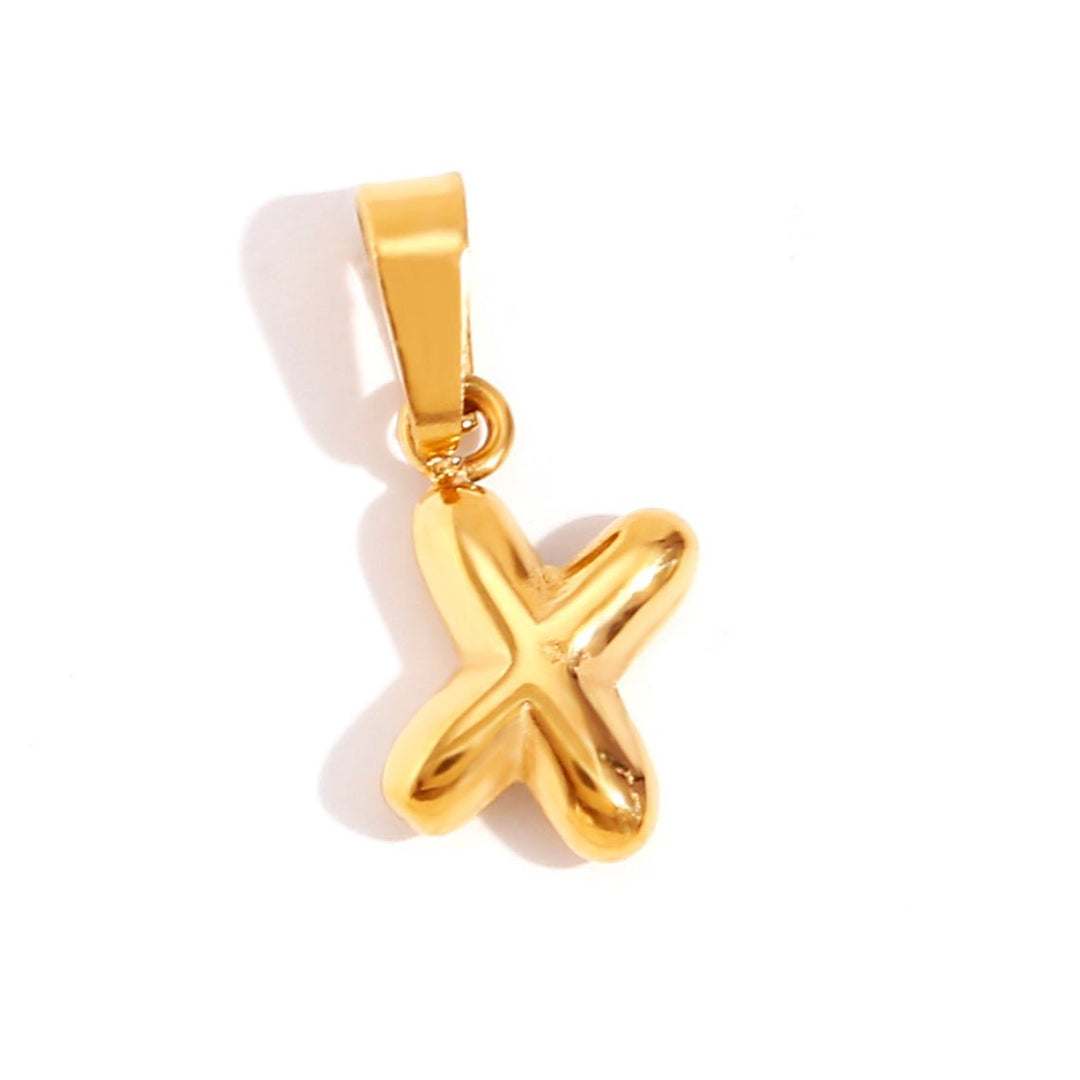 Collana sofisticata con lettera a bolle