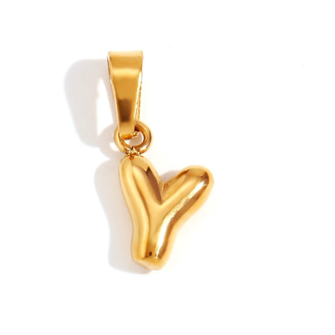 Collana sofisticata con lettera a bolle