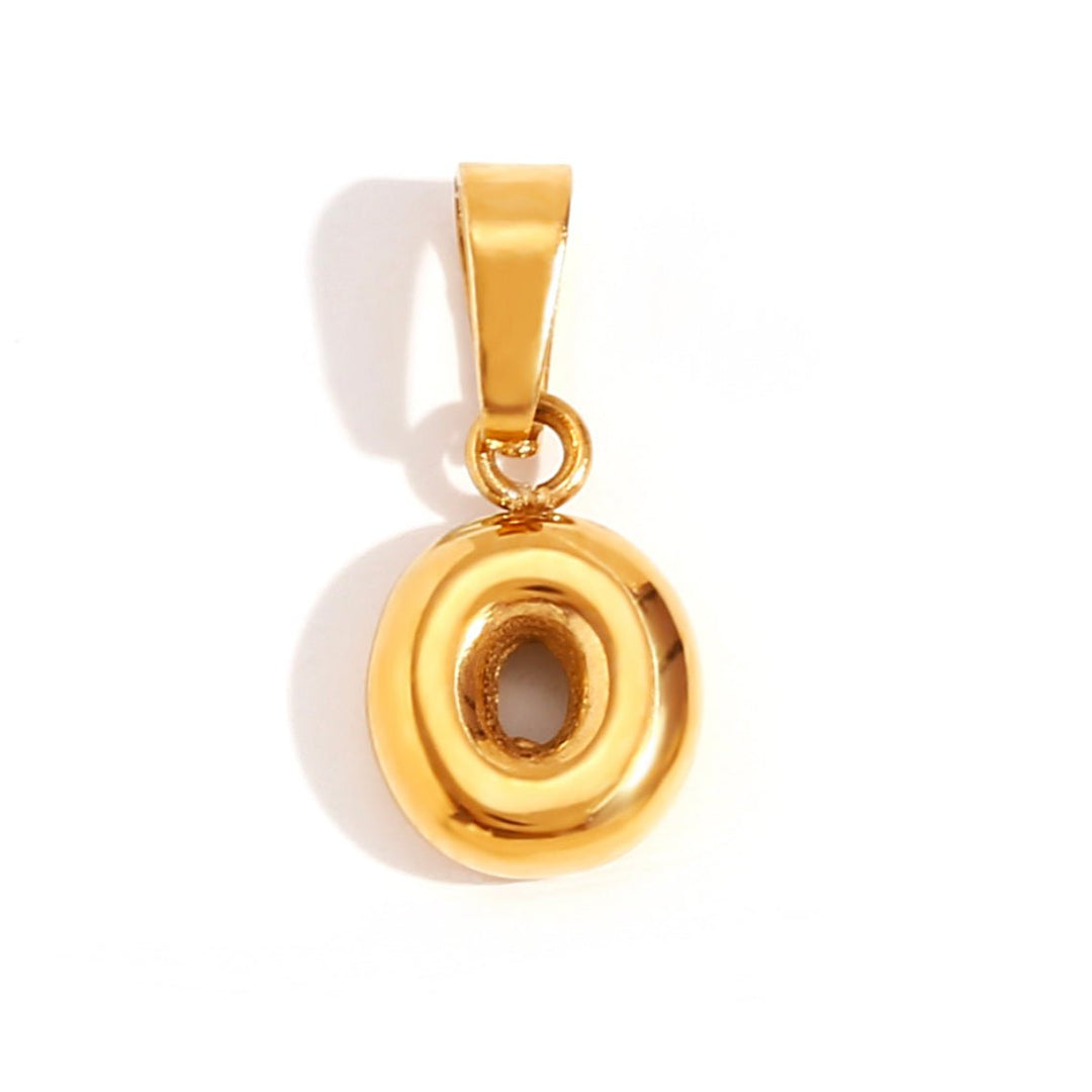 Collana sofisticata con lettera a bolle