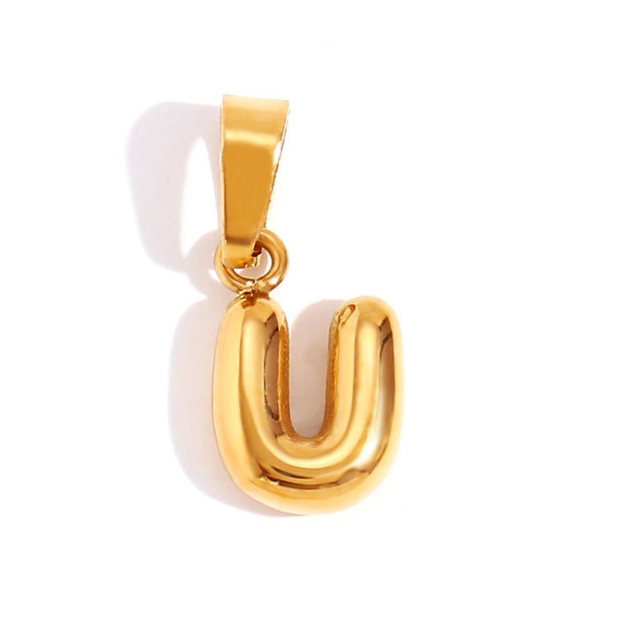 Collana sofisticata con lettera a bolle