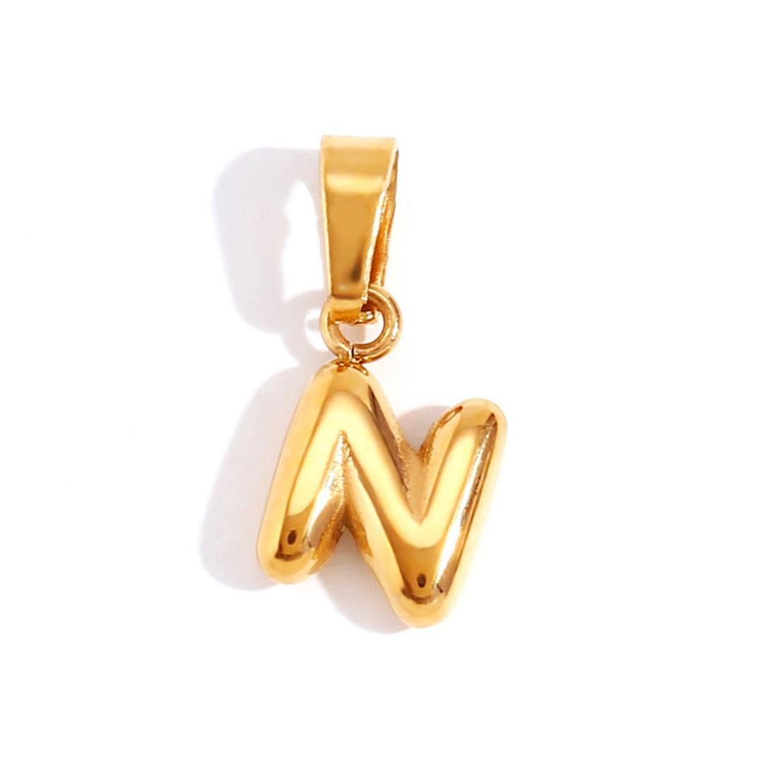 Collana sofisticata con lettera a bolle