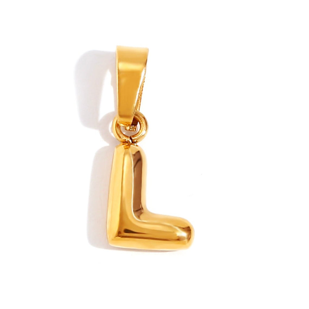 Collana sofisticata con lettera a bolle