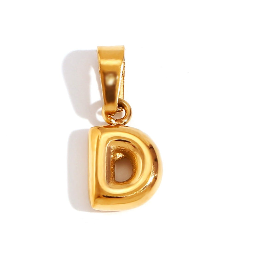 Collana sofisticata con lettera a bolle