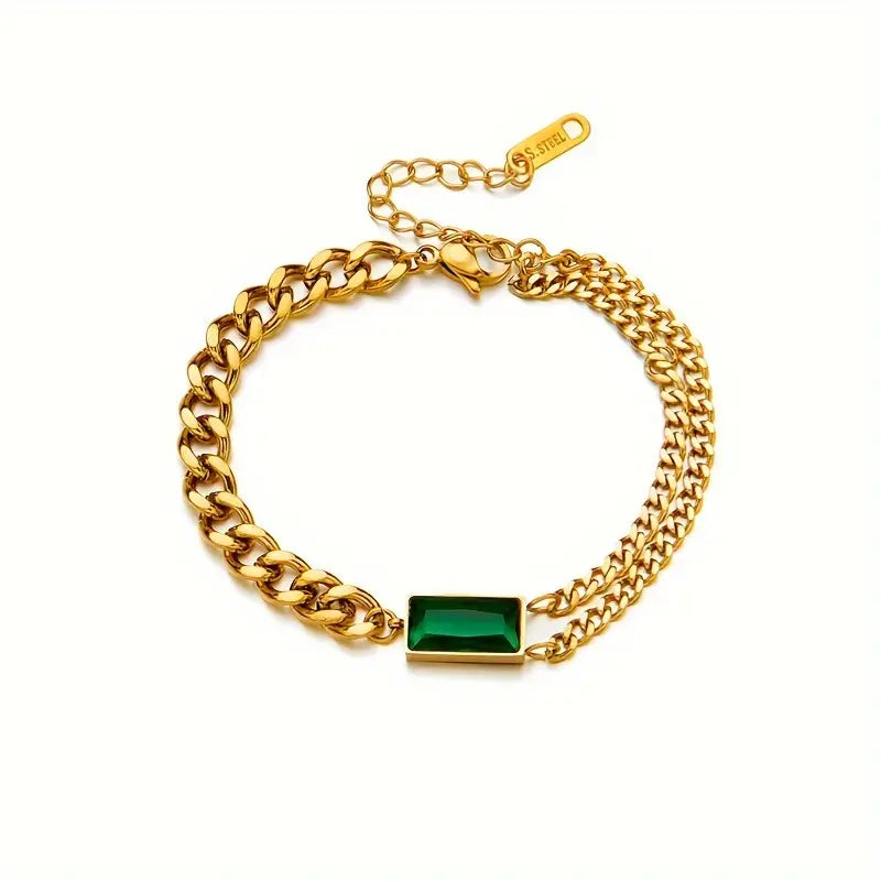 Bracciale in smeraldo Elodie Veyrac | Tonalità oro