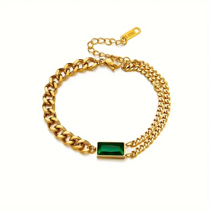 Bracciale in smeraldo Elodie Veyrac | Tonalità oro