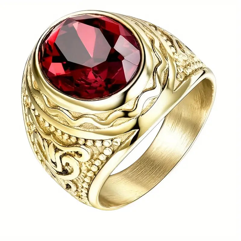 Anello Ravelle Sangris Ruby - Tonalità Oro