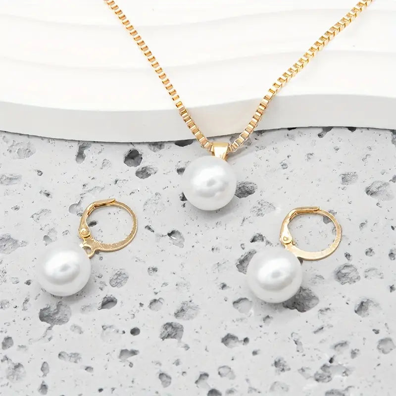 Set di Gioielli Golden Grace Pearl - Tonalità Oro