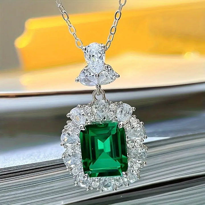 Collana Meliora Brenswyn in smeraldo | Colore argento