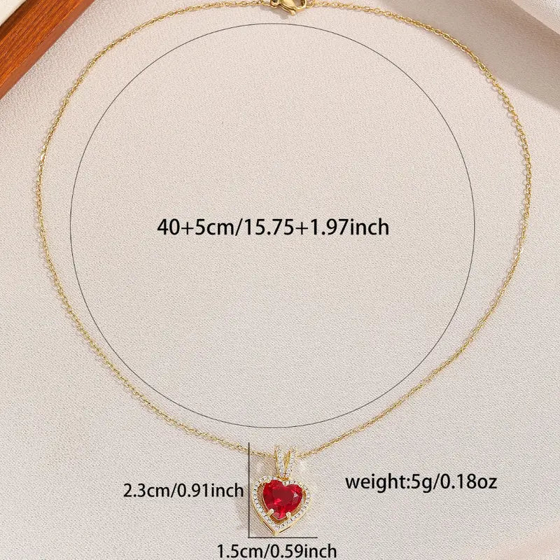Collana Carmessia Draevyn Ruby - Oro