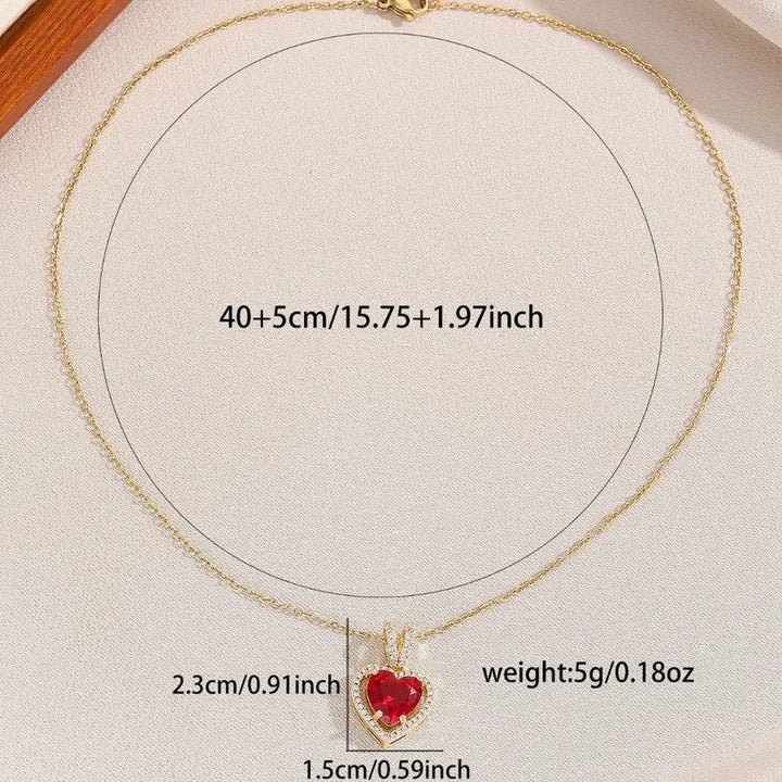 Collana Carmessia Draevyn Ruby - Oro