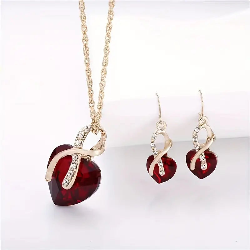 Set di Gioielli Tavira Ardelynne Ruby - Dorato