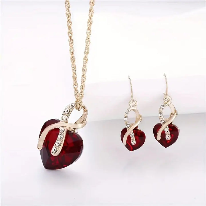 Set di Gioielli Tavira Ardelynne Ruby - Dorato