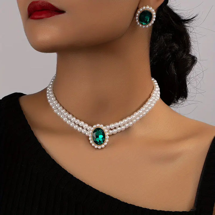 Set di Gioielli in Smaraldo Evelina Marchand | Colore Oro