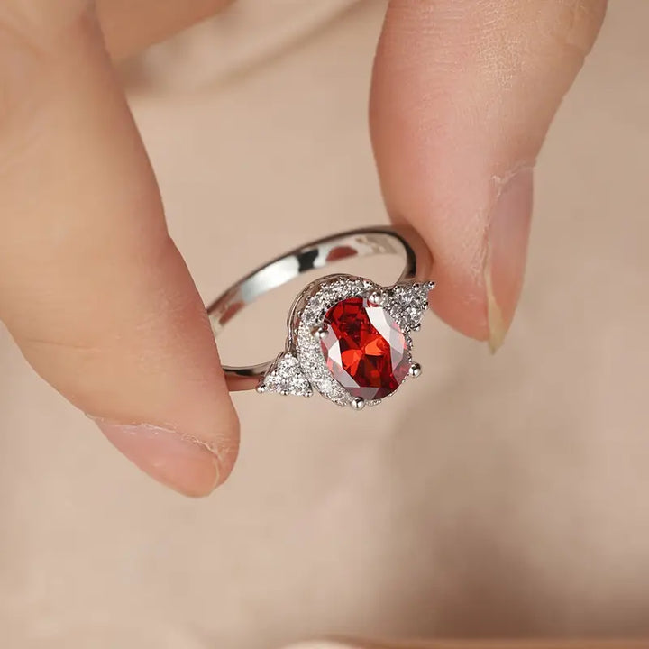 Anello Kirelle Emberlain Rubino - Tonalità Argento