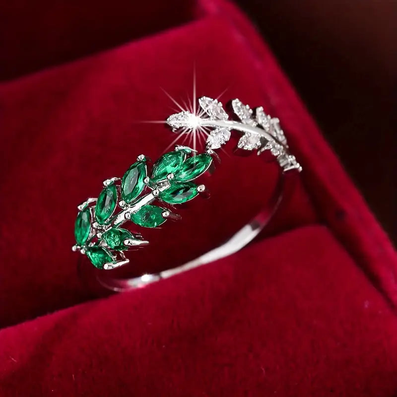 Anello Vivara Lyselle in smeraldo | Tonalità argento