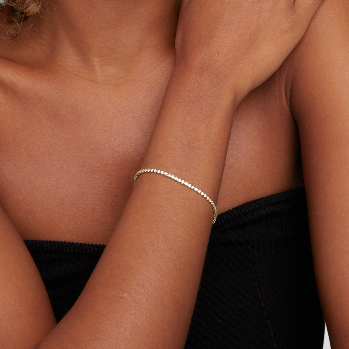 Bracciale tennis argentato Cordelia