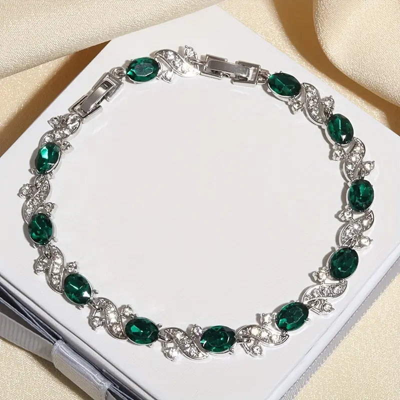 Bracciale Giada Bellini in Argento | Verde Smeraldo