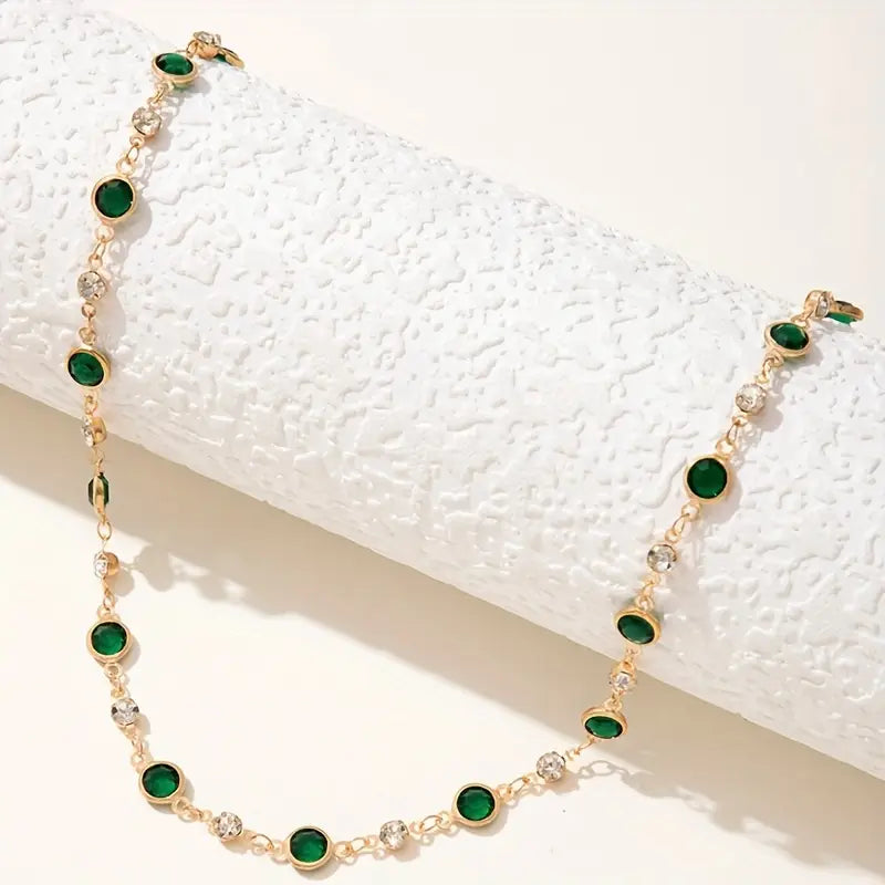 Collana Elira Vescari in smeraldo | Tonalità oro