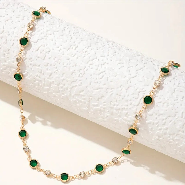 Collana Elira Vescari in smeraldo | Tonalità oro