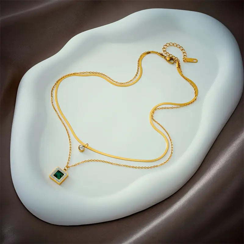 Collana Tirena Valeure in smeraldo | Tonalità oro