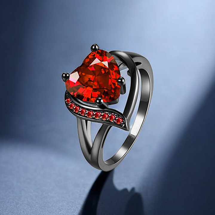 Anello Calindra Rosethorne Rubino - Tonalità Nera