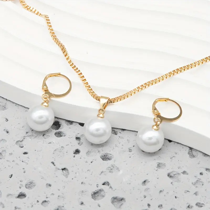 Set di Gioielli Golden Grace Pearl - Tonalità Oro