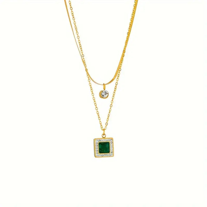 Collana Tirena Valeure in smeraldo | Tonalità oro