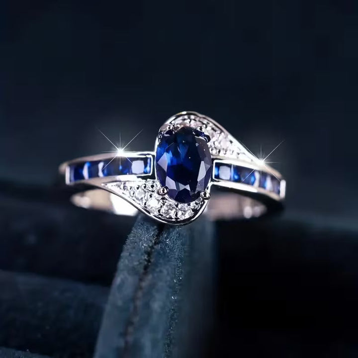 Anello Wave in Zaffiro | Tonalità Argento