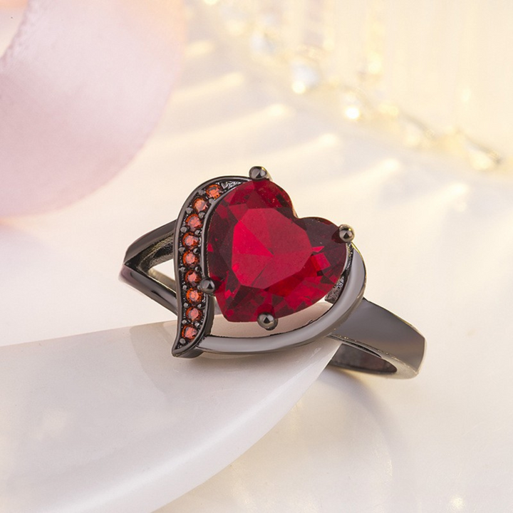 Anello Calindra Rosethorne Rubino - Tonalità Nera
