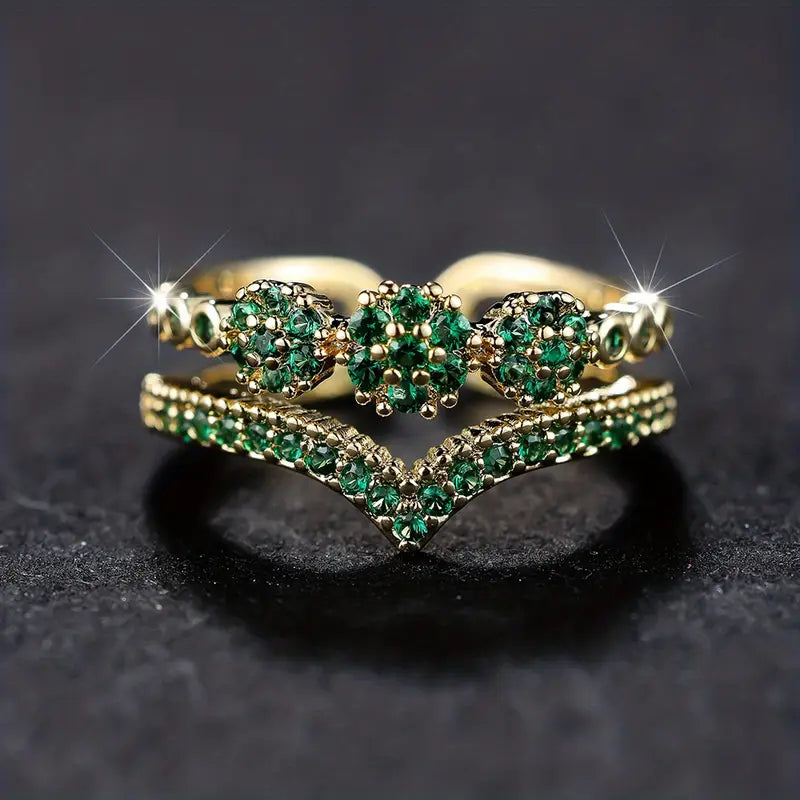 Anello in smeraldo Nerisse Valgarde | Tonalità oro