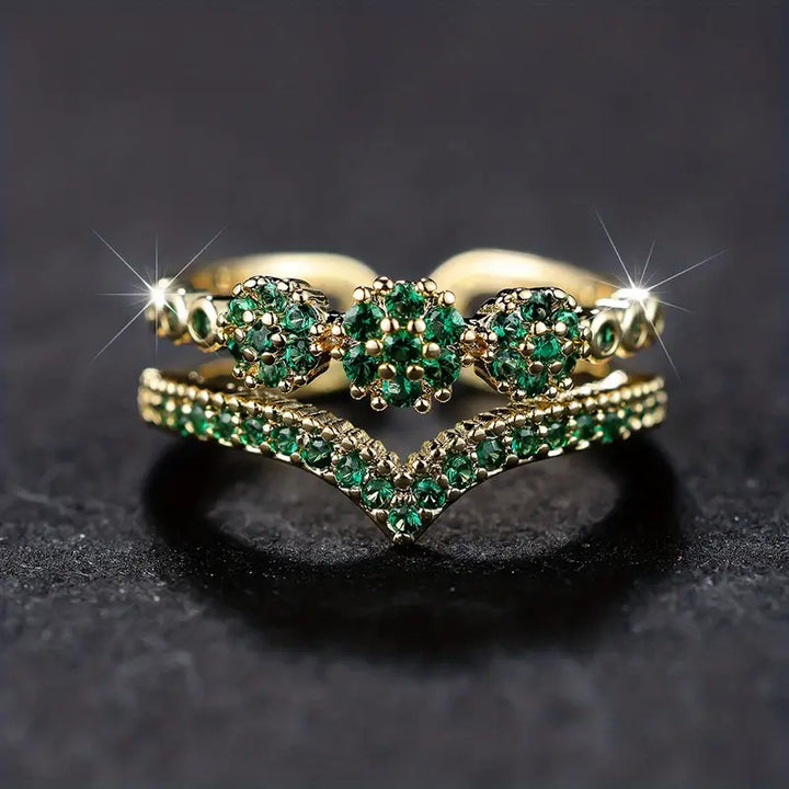 Anello in smeraldo Nerisse Valgarde | Tonalità oro