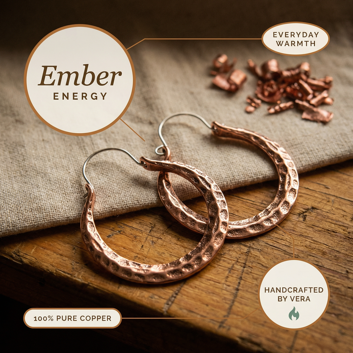 Orecchini in Rame Ember