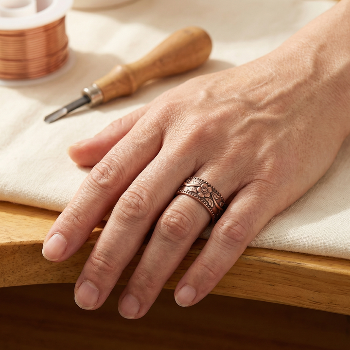 Anello in Rame a Petali
