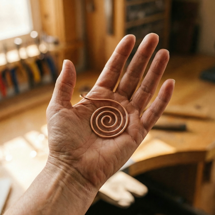 Flusso Spirale di Rame per Mano