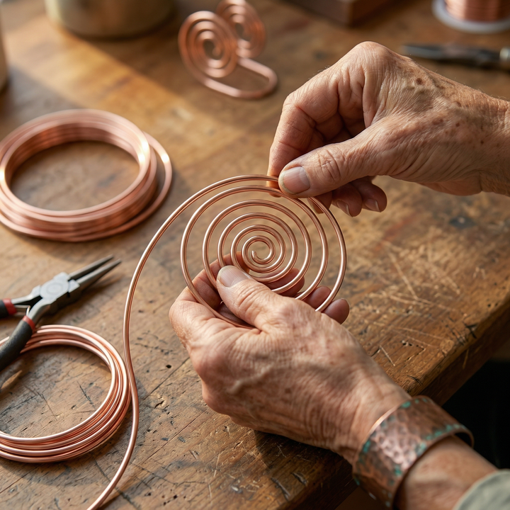 Flusso Spirale di Rame per Mano