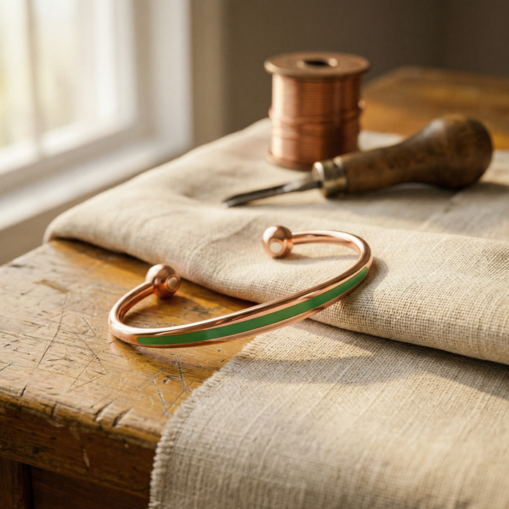 Bracciale in Rame e Giada
