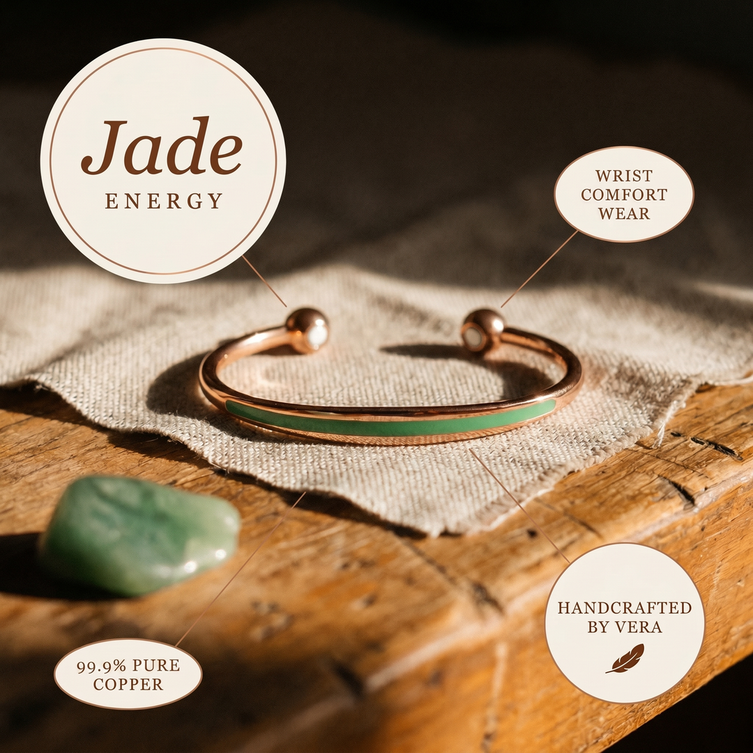 Bracciale in Rame e Giada