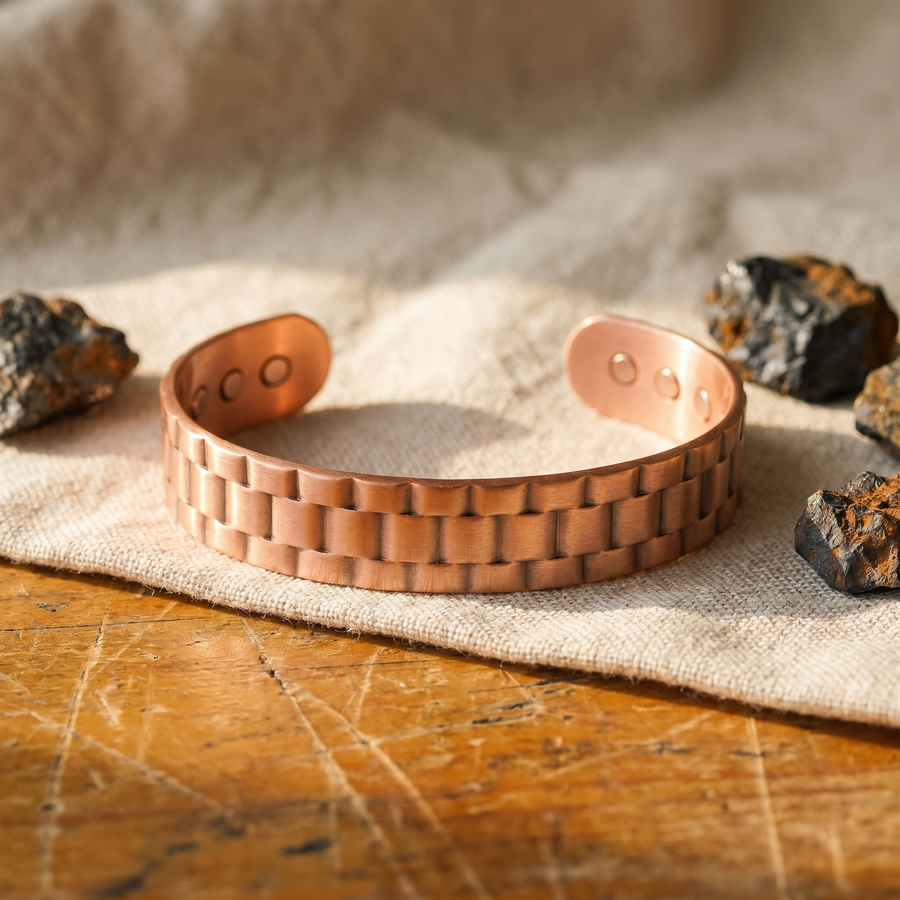 Bracciale in rame da uomo Minerale