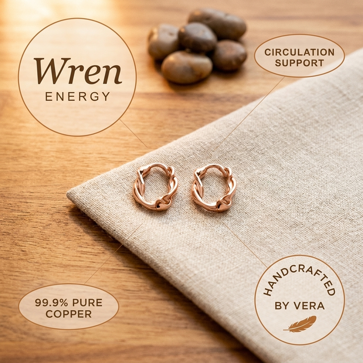 Orecchini a Cerchio in Rame Wren