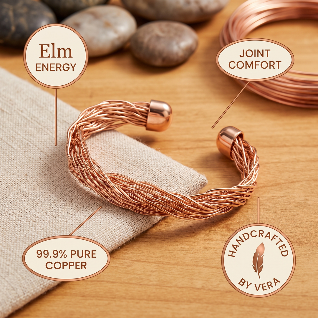 Bracciale Cuff in Rame di Olmo
