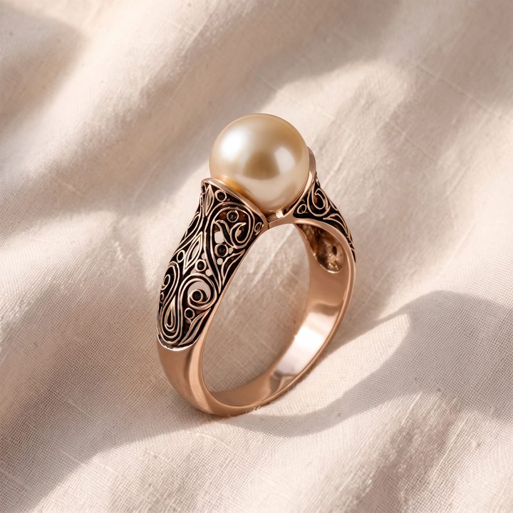 Anello Vintage in Oro con Perla