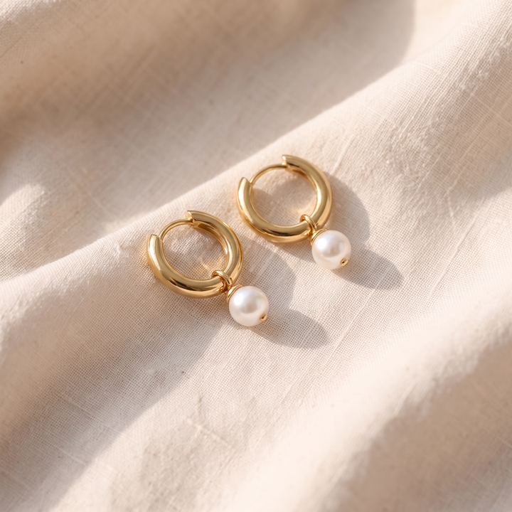 Orecchini Piccoli in Oro con Perle